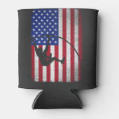 Pole Vault Amerikaanse vlag 4th of juli Jump Sport Blikjeskoeler (Voorkant)