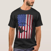 Pole Vault Amerikaanse vlag 4th of juli Jump Sport T-shirt (Voorkant)