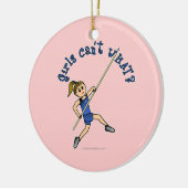 Pole Vault - blauw (licht) Keramisch Ornament (Links)