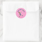 Pole Vault - blauw (licht) Ronde Sticker (Tas)