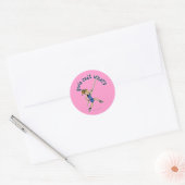 Pole Vault - blauw (licht) Ronde Sticker (Envelop)