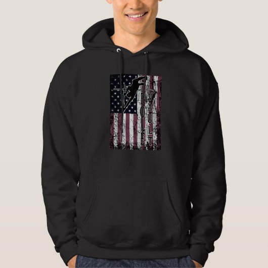 Pole Vault Clearing the Bar Independence Day Hoodie (Voorkant)