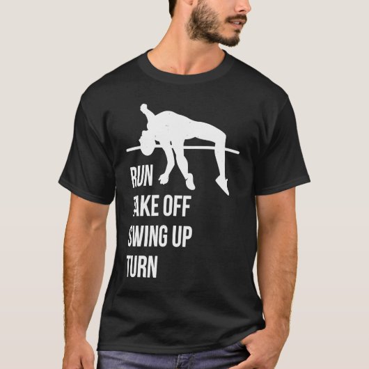 Pole Vault For Athletics Bar High Jumper Track And T-shirt (Voorkant)