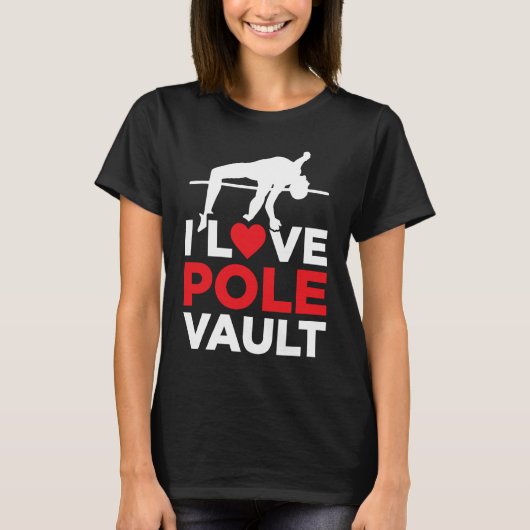 Pole Vault For Athletics Bar High Jumper Track And T-shirt (Voorkant)