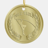 Pole Vault Gold Toned Medal Ornament (Voorkant)