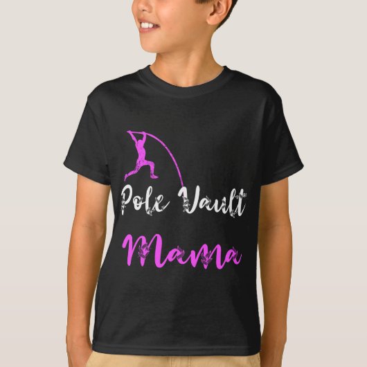 Pole Vault Mama Track en Veldmoeder Vaulter Vau T-shirt (Voorkant)