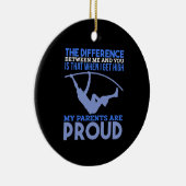 Pole Vault - Mijn ouders zijn trots Keramisch Ornament (Rechts)