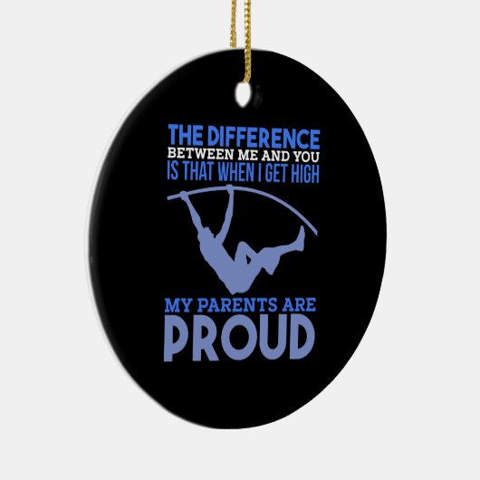 Pole Vault - Mijn ouders zijn trots Keramisch Ornament (Rechts)