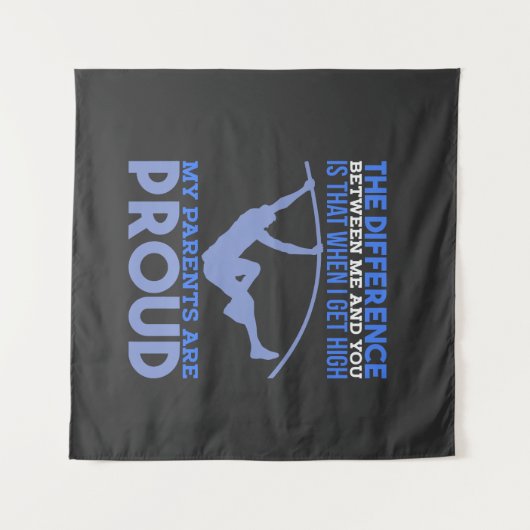 Pole Vault - Mijn ouders zijn trots Wandkleed (Voorkant (horizontaal))