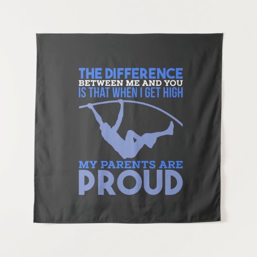 Pole Vault - Mijn ouders zijn trots Wandkleed (Voorkant)
