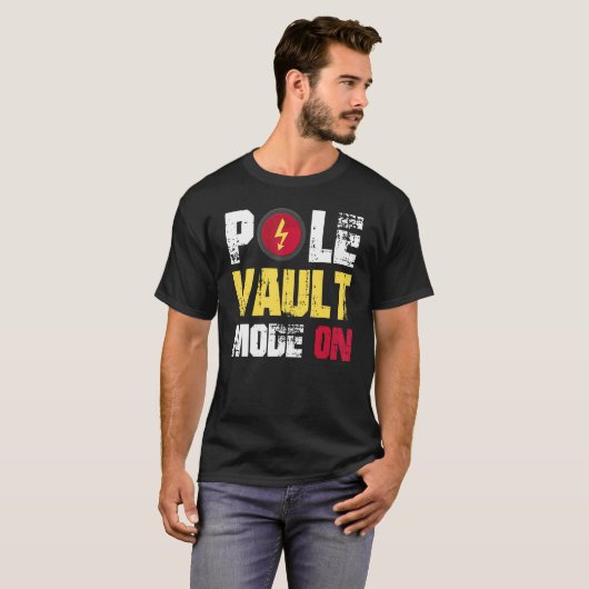 Pole Vault Mode on T-shirt (Voorkant volledig)