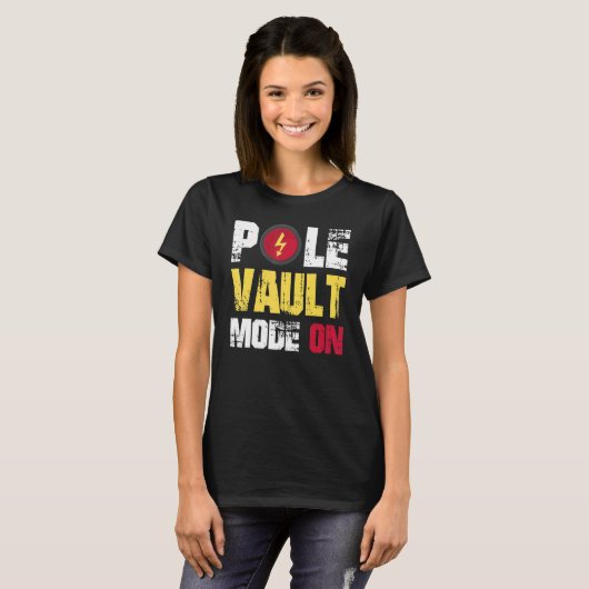 Pole Vault Mode on T-shirt (Voorkant volledig)