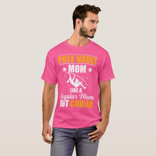 Pole Vault Moeder Vrouwen Track en Field Athlet T-shirt (Voorkant volledig)