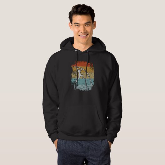 Pole Vault Pole Vaulting Retro Hoodie (Voorkant volledig)