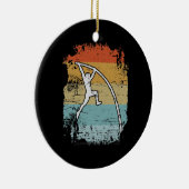 Pole Vault Pole Vaulting Retro Keramisch Ornament (Rechts)