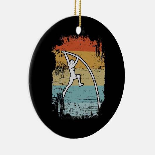 Pole Vault Pole Vaulting Retro Keramisch Ornament (Rechts)