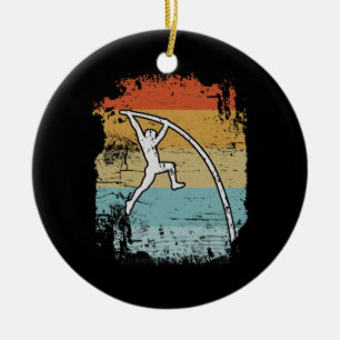 Pole Vault Pole Vaulting Retro Keramisch Ornament