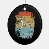 Pole Vault Pole Vaulting Retro Keramisch Ornament (Links)