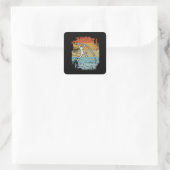 Pole Vault Pole Vaulting Retro Vierkante Sticker (Tas)