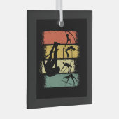 Pole Vault Retro  Glas Ornament (Voorkant Rechts)
