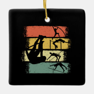 Pole Vault Retro Keramisch Ornament