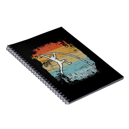 Pole Vault Retro Notitieboek (Rechterzijde)