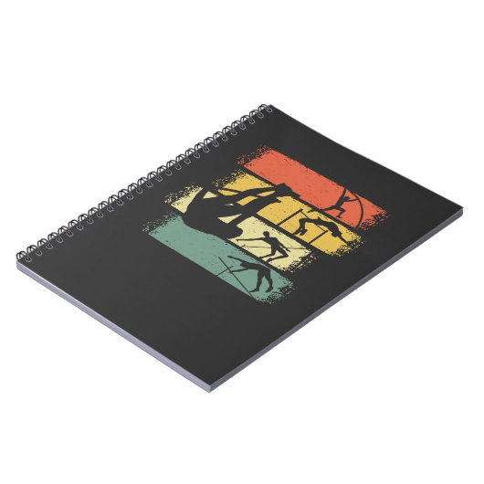 Pole Vault Retro  Notitieboek (Linkerzijde)