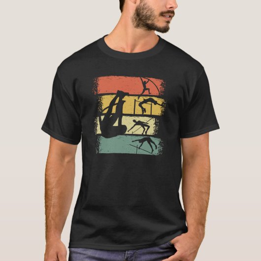 Pole Vault Retro  T-shirt (Voorkant)