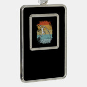 Pole Vault Retro Verzilverd Omlijst Ornament (Rechts)