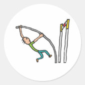 Pole Vault Ronde Sticker (Voorkant)