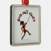 Pole Vault - Rood (Donker) Metalen Ornament (Rechts)