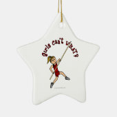 Pole Vault - Rood (licht) Keramisch Ornament (Rechts)