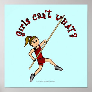 Pole Vault - Rood (licht) Poster