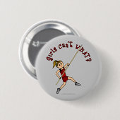 Pole Vault - Rood (licht) Ronde Button 5,7 Cm (Voorkant /achterkant)