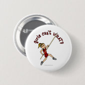 Pole Vault - Rood (licht) Ronde Button 5,7 Cm (Voorkant /achterkant)