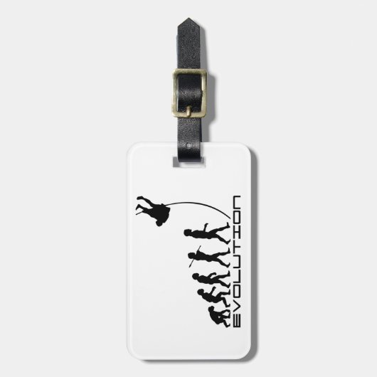 Pole Vault Sport Evolution Art Bagagelabel (Voorkant verticaal)