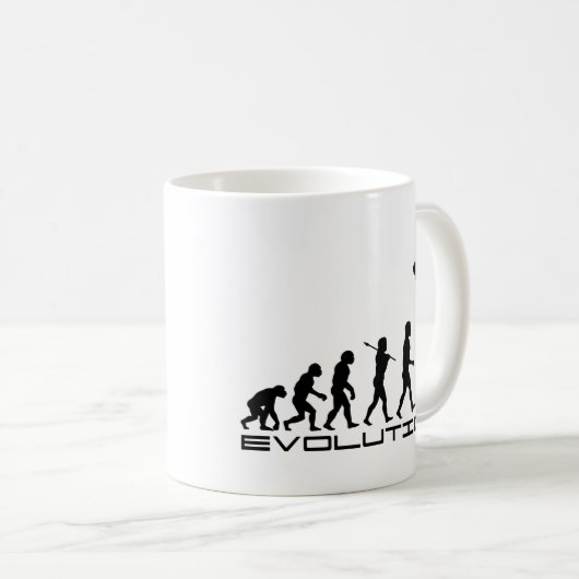 Pole Vault Sport Evolution Art Koffiemok (Voorkant rechts)