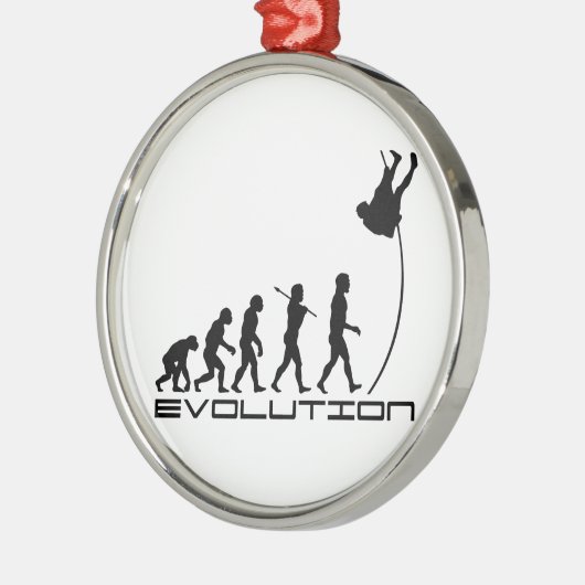 Pole Vault Sport Evolution Art Metalen Ornament (Links)