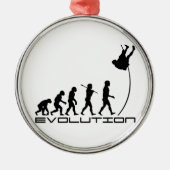 Pole Vault Sport Evolution Art Metalen Ornament (Voorkant)