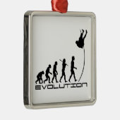 Pole Vault Sport Evolution Art Metalen Ornament (Rechts)
