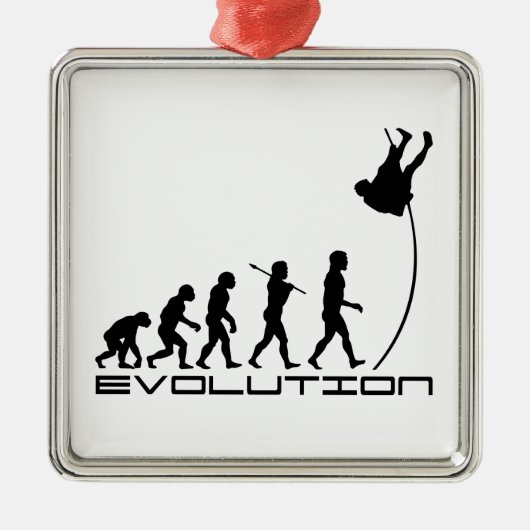 Pole Vault Sport Evolution Art Metalen Ornament (Voorkant)