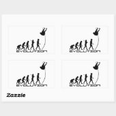 Pole Vault Sport Evolution Art Rechthoekige Sticker (Vel)