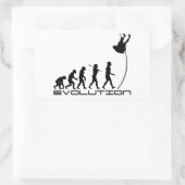 Pole Vault Sport Evolution Art Rechthoekige Sticker (Tas)