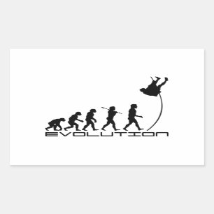Pole Vault Sport Evolution Art Rechthoekige Sticker