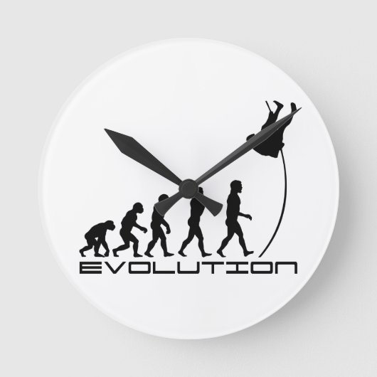 Pole Vault Sport Evolution Art Ronde Klok (Voorkant)