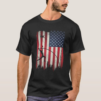 Pole Vault USA Amerikaanse vlag 4th of juli Jump S T-shirt