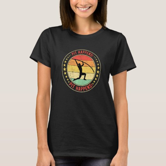 Pole Vault Vaulter Pit Happens   T-shirt (Voorkant)