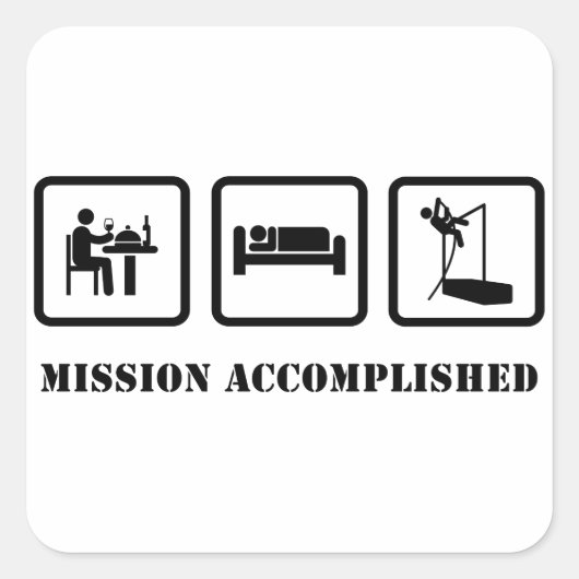 Pole Vault Vierkante Sticker (Voorkant)