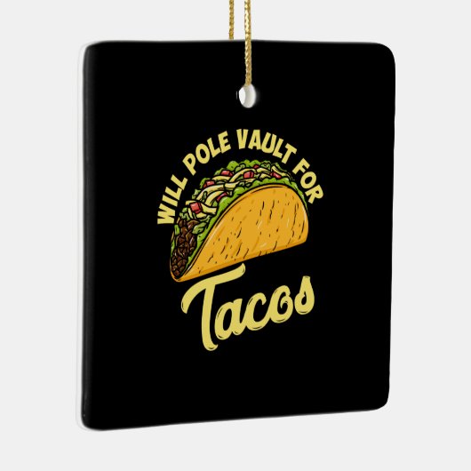 Pole Vault voor tacos Keramisch Ornament (Rechts)