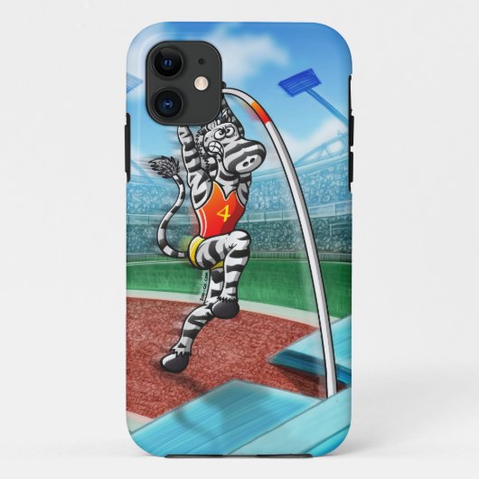 Pole Vault Zebra Case-Mate iPhone Case (Achterkant)